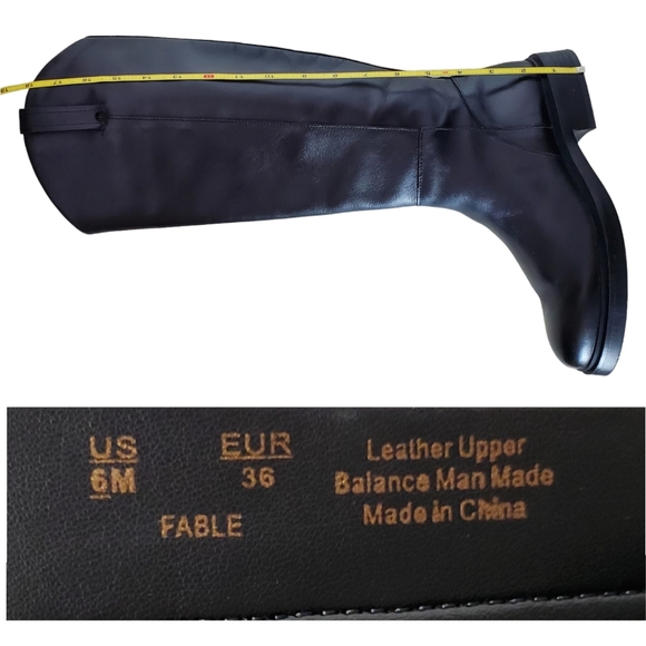 New Sam edelman fable womes leather zip up tall ridding boots black - Picture 14 of 16